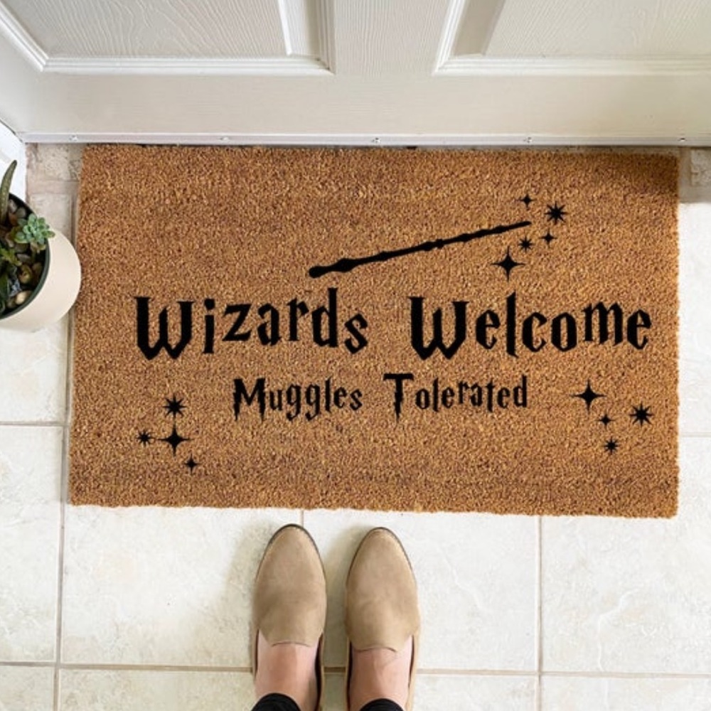 New!Harry Potter inspired doormat!Wizards welcome!